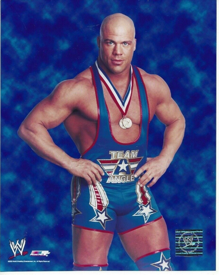 Kurt Angle Original Photo Poster paintingfile 8x10 WWF WWE TNA Olympics Rare C579