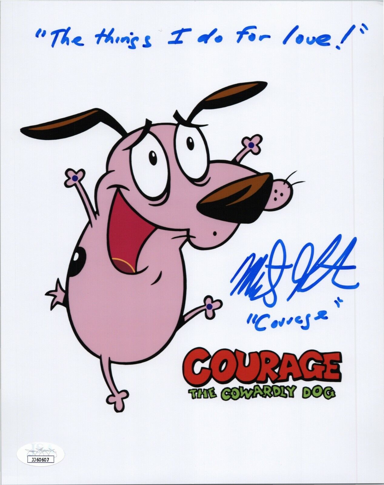 MARTY GRABSTEIN Authentic Signed COURAGE THE COWARDLY DOG