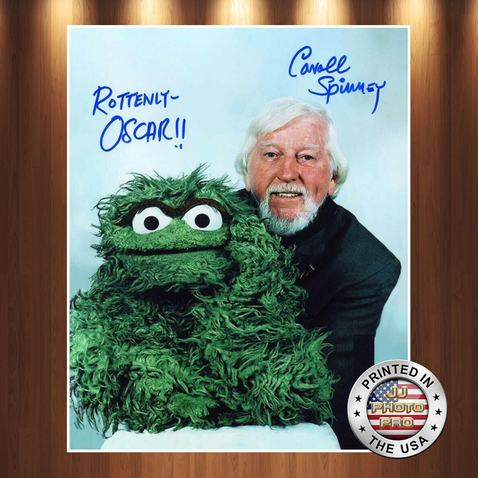 Caroll Spinney Oscar Autographed Signed 8x10 Photo Poster painting (Sesame Street) REPRINT