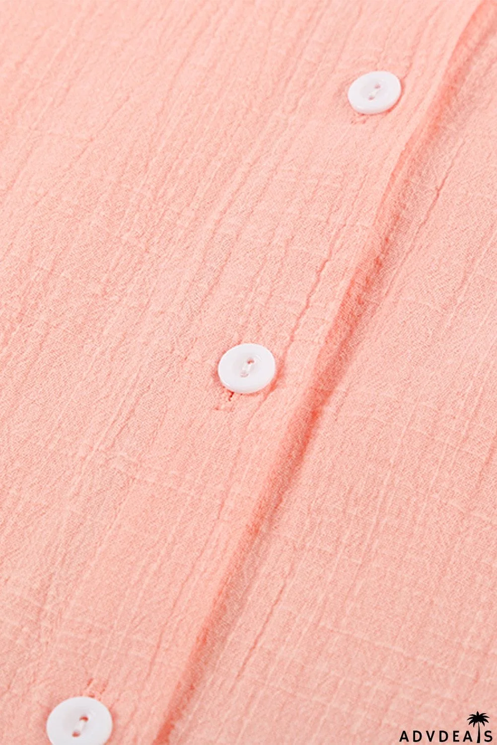 Turn-down Collar Button Front Tank