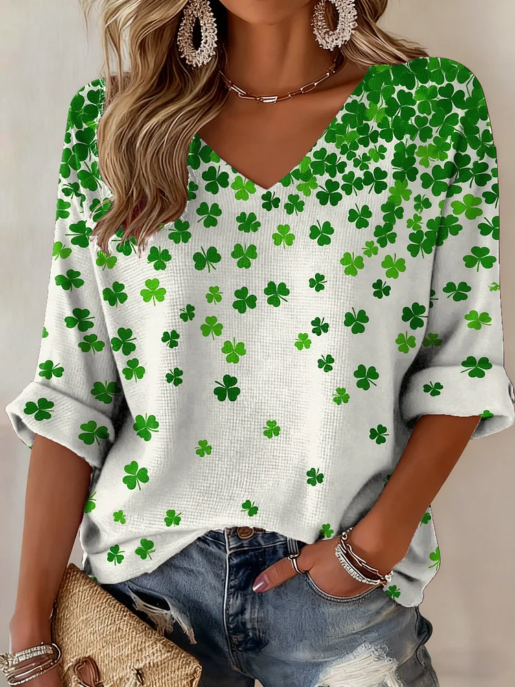 Women'S Casual St. Patrick'S Day Printed T-Shirt 