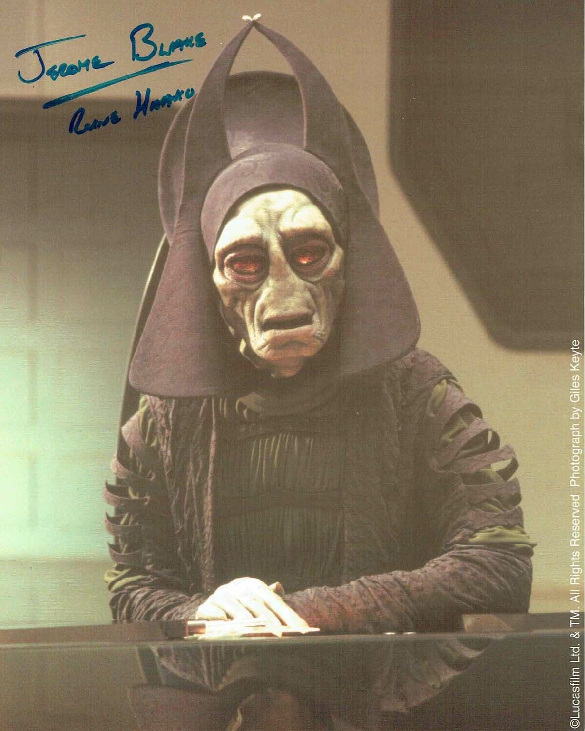 Jerome BLAKE SIGNED Autograph Rune Haako Star Wars 10x8 Photo Poster painting AFTAL RD COA