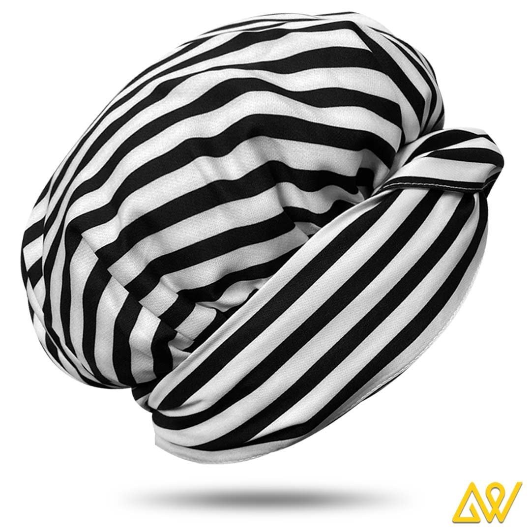 Luxury Silk Head Wrap With SatinLined(Black Fringes)AW1962