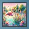 Flamingo Stream-Full Round Diamond Painting 40*40CM