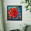 Diamond Painting-DIY Full Round Drill Stained Glass Rose