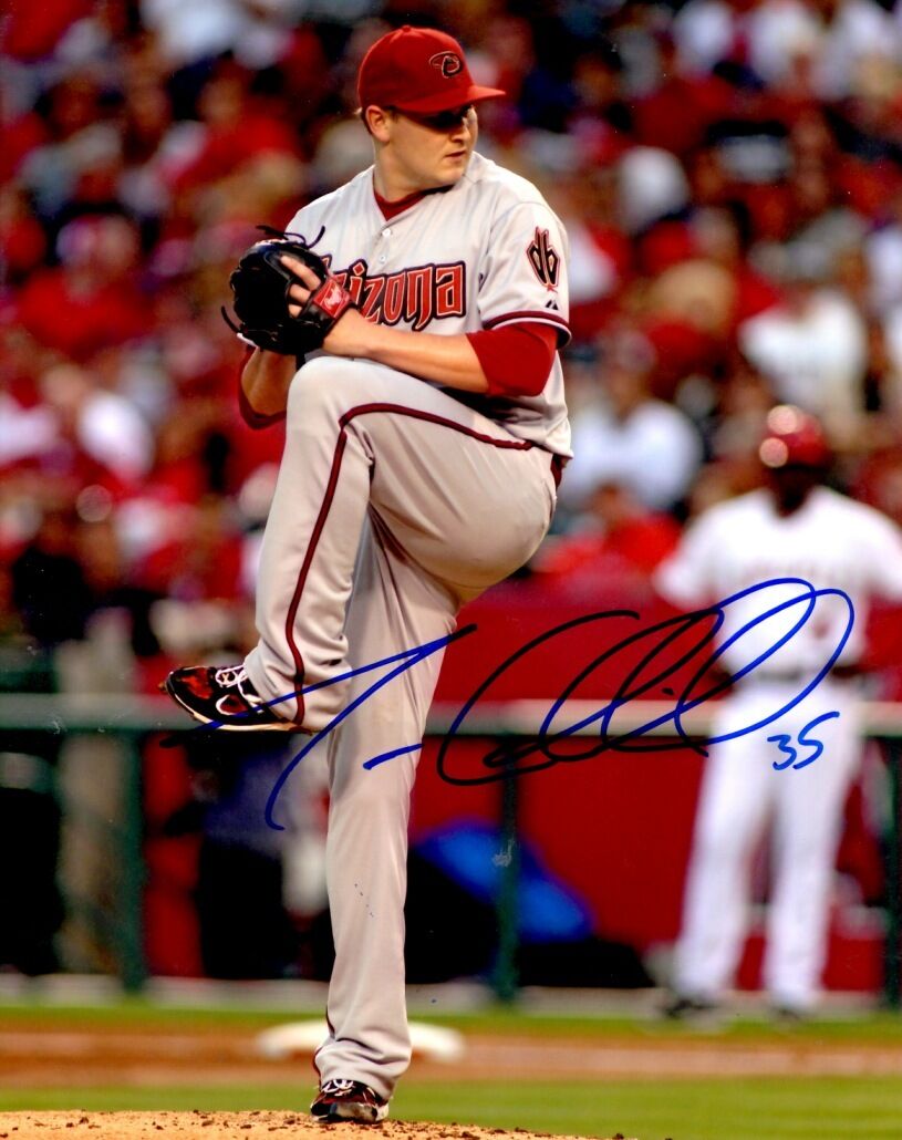 Signed 8x10 TREVOR CAHILL Arizona Diamondbacks Photo Poster painting- COA