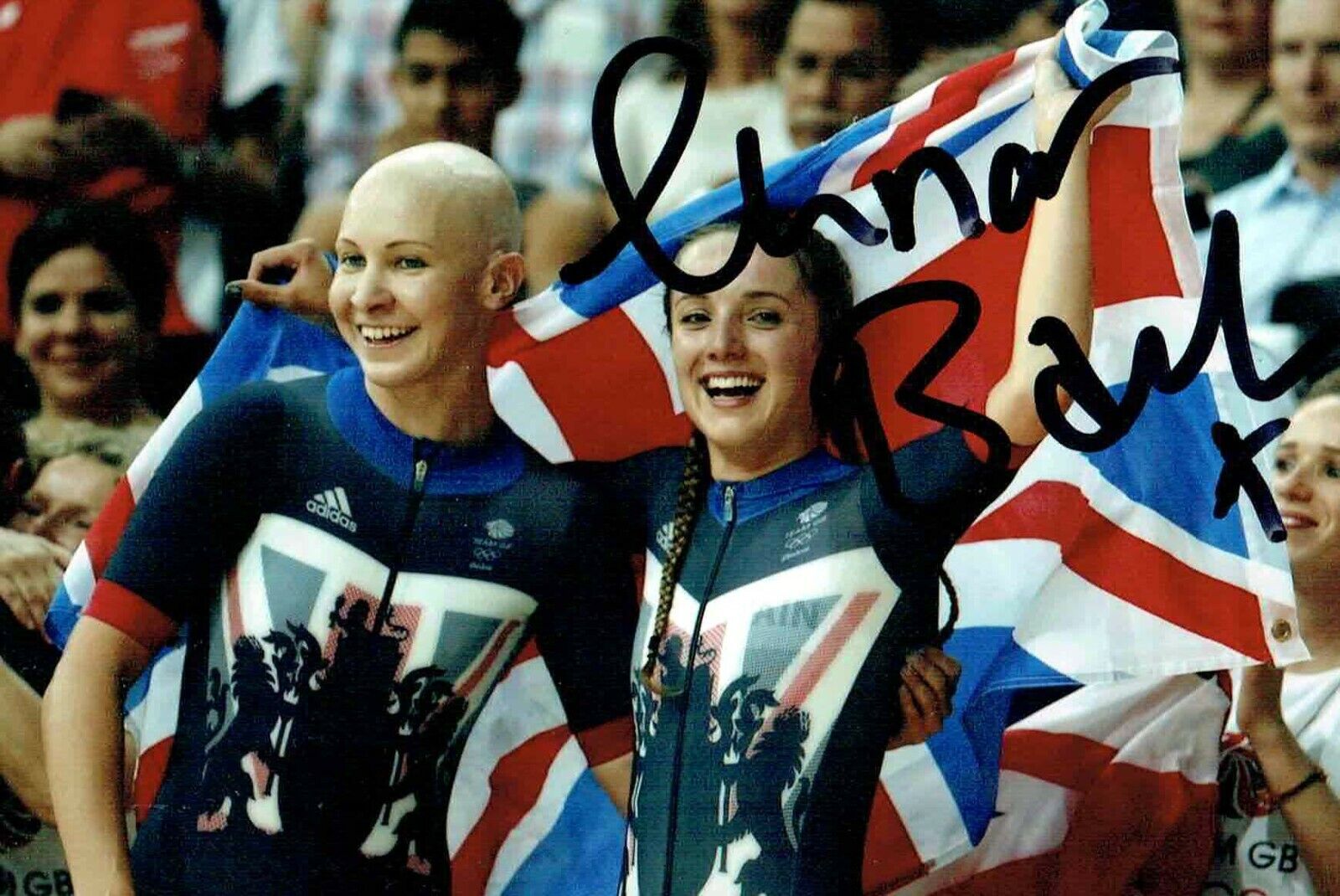 Elinor BARKER Autograph Signed Photo Poster painting 2 AFTAL COA GB Welsh Road & Track Cyclist