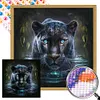 （AB/Round Drills)Black Panther-Full Diamond Painting 40*40CM