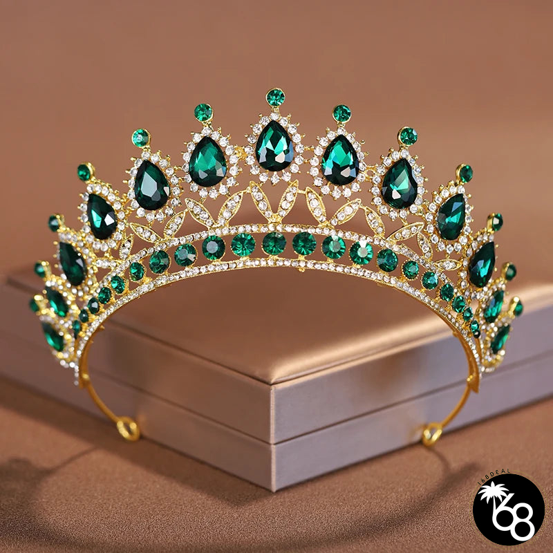 Women's Zinc Alloy Plant Pattern Tiaras Bridal Classic Crown | 168DEAL