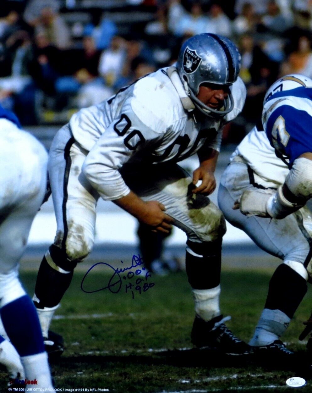 Jim Otto Signed Autographed 16X20 Photo Poster painting Oakland Raiders HOF 1980