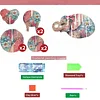 Pink Elephant 5D DIY-Tiermuster Diamantbemalungsuntersetzer mit Halter