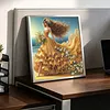 Seaside Golden Gown Lady Special Shaped 5D DIY Partial Drill Diamond Painting Kits 30x30cm Diamond Art Kit for Adults Home Decor