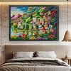 (Big Size)[Brand]Rainbow Town - 11CT Stamped Cross Stitch - 101*75cm