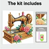 Framed Diamond Painting - Special Shaped - Sewing Machine (25x25cm)