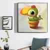 Cartoon Animal Cactus 30*30CM(canvas) full round drill diamond painting