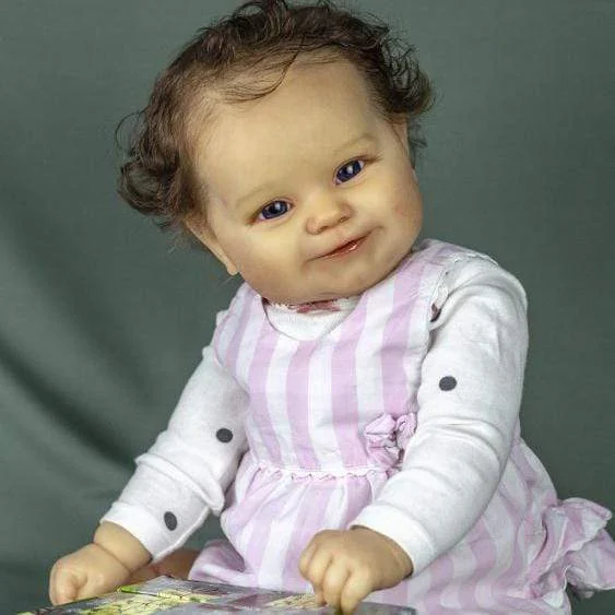  20'' Kleine Alessandra Süße Reborn Baby Puppe -Realistisch und Süße ( mit Stimm- und Herzmodul) - RSDP-Rebornbabypuppen-Rebornbabypuppen.de®