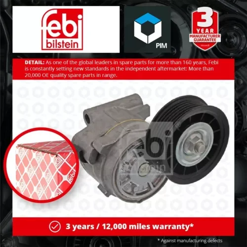 Aux Belt Tensioner fits OPEL VECTRA A, B, C 2.5 2.6 3.2 93 to 06 Drive V-Ribbed Parts