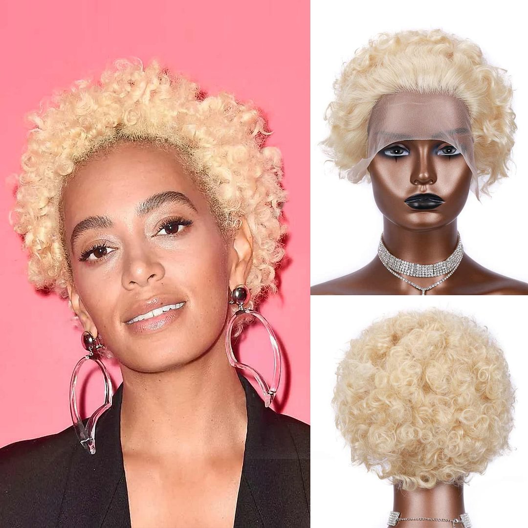 Blonde Lace Wigs Short Curly Wigs US Mall Lifes