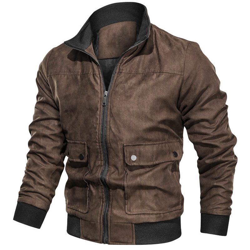 Men's Outdoor Retro Multi-Pocket Motorcycle Jacket-Compassnice®