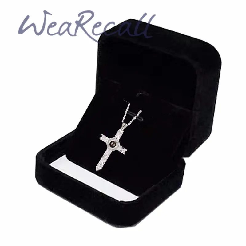 New Viral Cross Projector Picture Custom Personalized Photo Necklace wetirmss