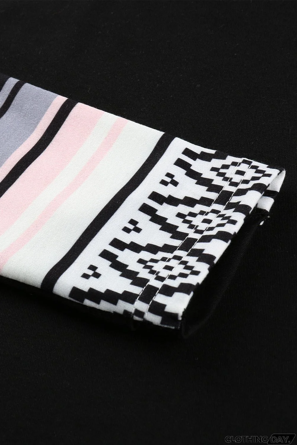 Plaid Double Hoods Thumb Hole Hoodie