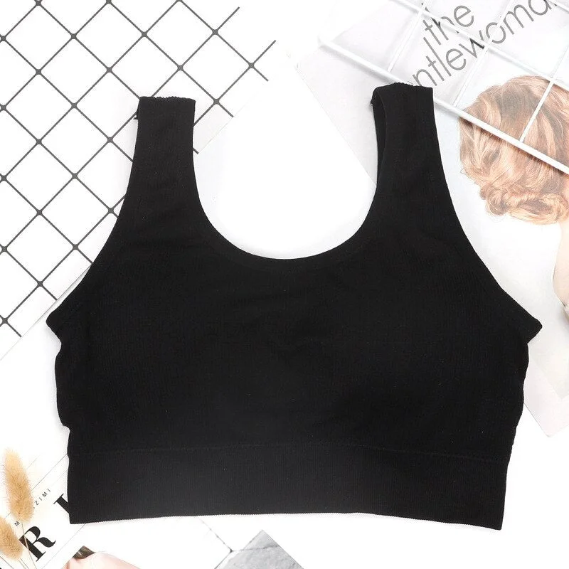 Women Tank Crop Top Bralette Top Seamless Underwear Female Crop Top Sexy Lingerie Cropped Cami Removable Cups Padded Camisole