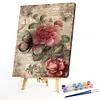 Vintage Butterfly Peonies-Paint by Numbers Acrylic Painting 40*60CM(Poster style）