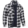 Autumn and Winter Thick Cotton-padded Plaid Long-sleeved Loose Hooded Men's Jacket