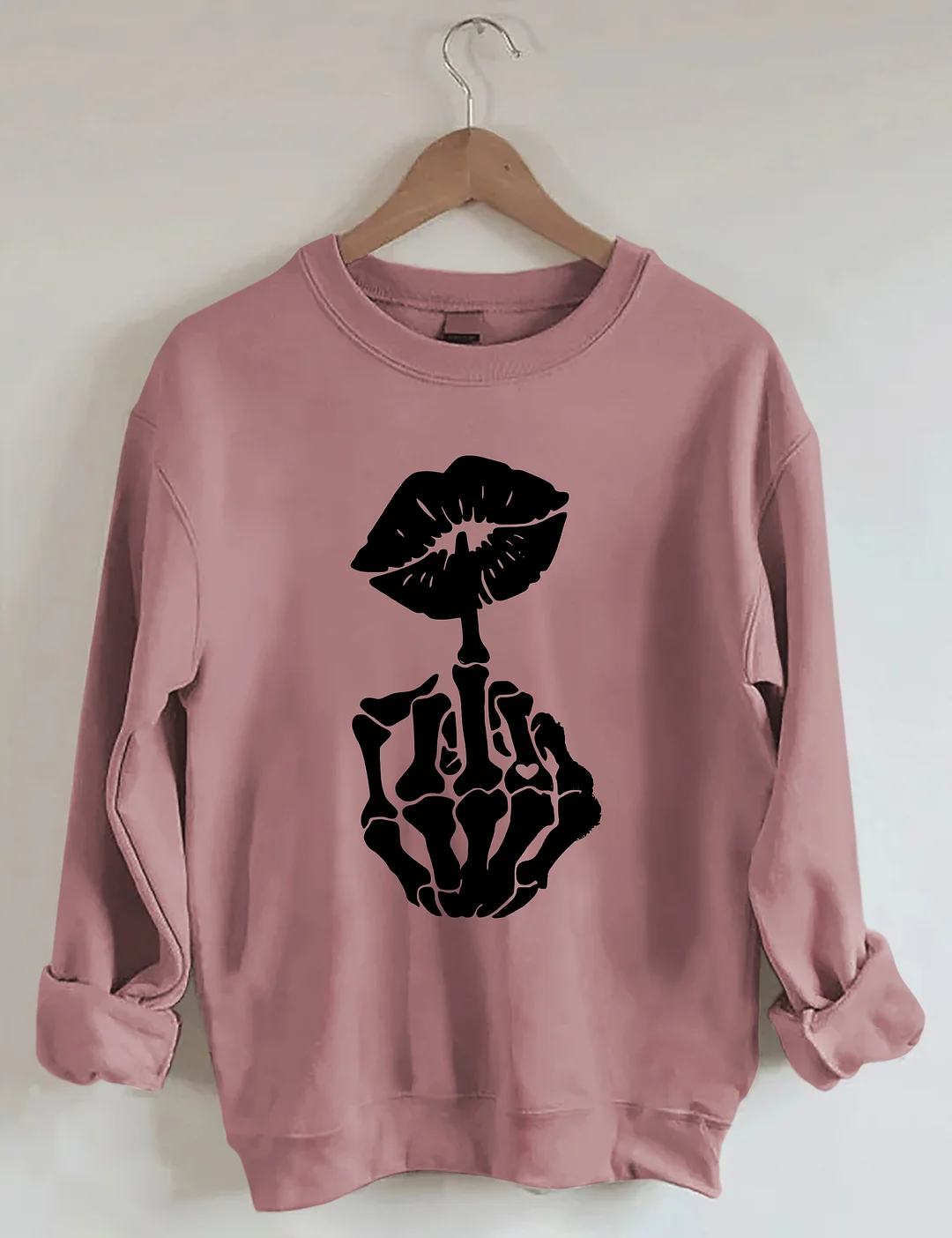 Skeleton Hand And Lips Sweatshirt