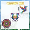 3PCS-6 5D DIY Diamond Painting Wind Chimes Suncatcher Kit Double Sided Diamond Art Kits Suncatcher with Crystal Pendant for Home Wall Window Decor Adults DIY Art Craft