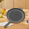 28cm Iron Ribbed Frying Pan Nonstick Handles Saucepan Pancake Skillet Household