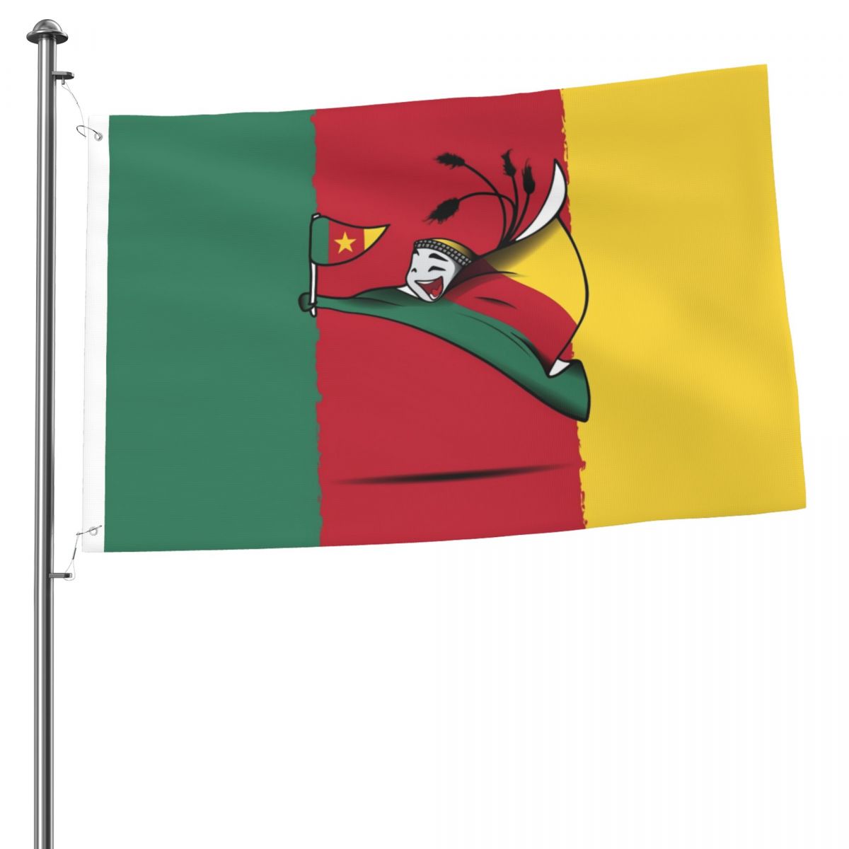 Cameroon World Cup 2022 Mascot 2x3 FT UV Resistant Flag