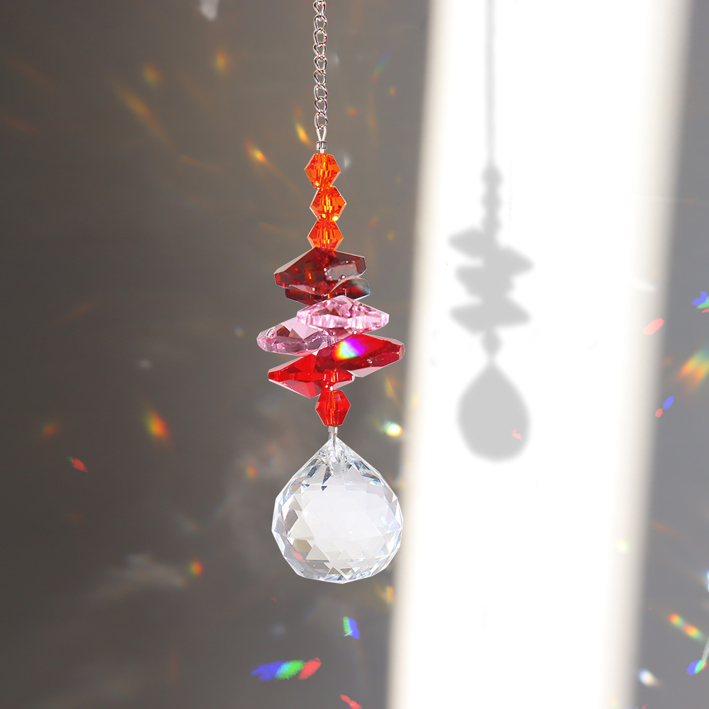 

Red Crystal Lighting Ball - Art Crystal Suncatcher, 501 Original