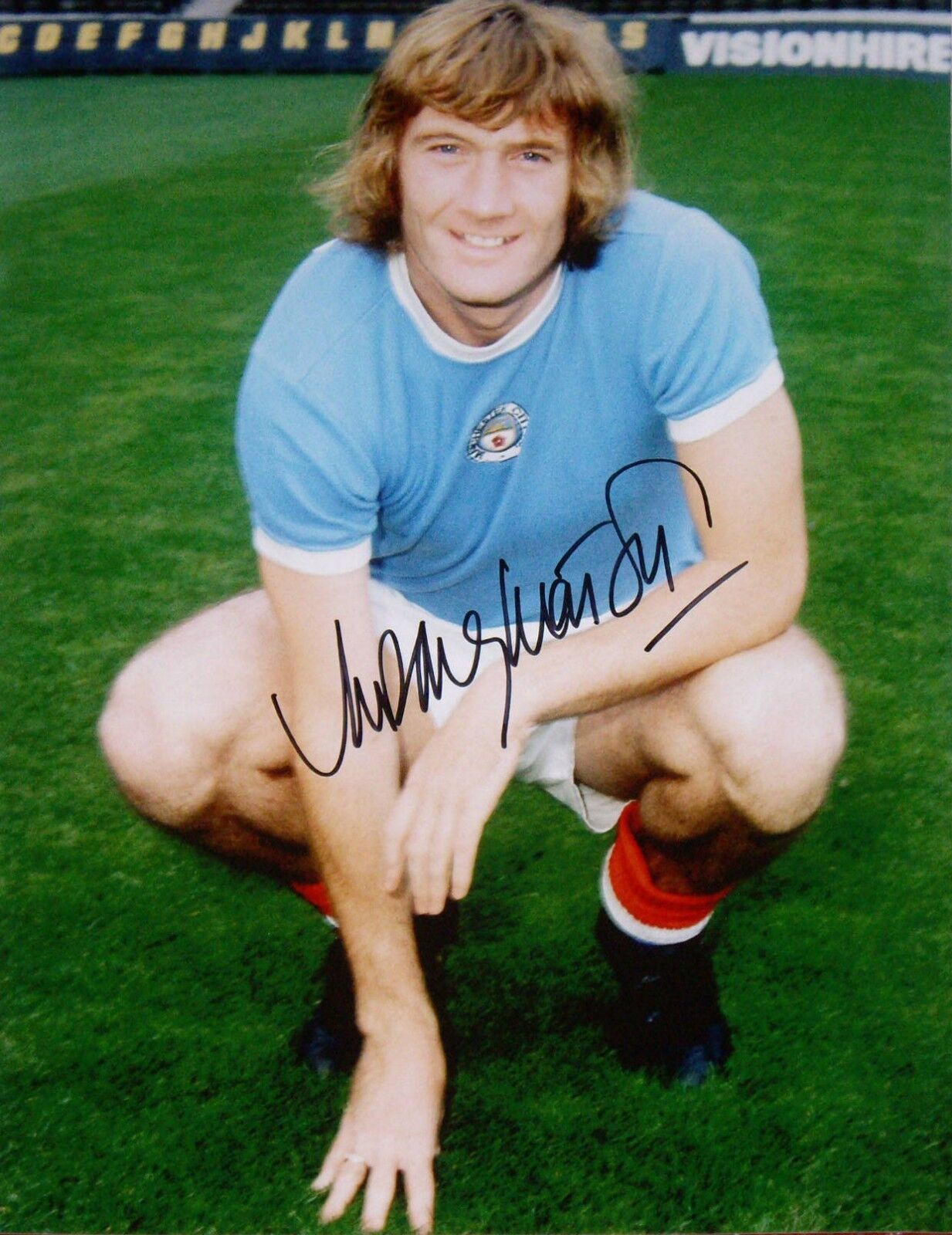 RODNEY MARSH SIGNED MANCHESTER CITY 16x12 Photo Poster painting & PROOF WITH COA & PROOF