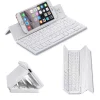 Foldable keyboard, tri-fold Bluetooth keyboard, aluminum alloy mini wireless keyboard for mobile phones and tablets