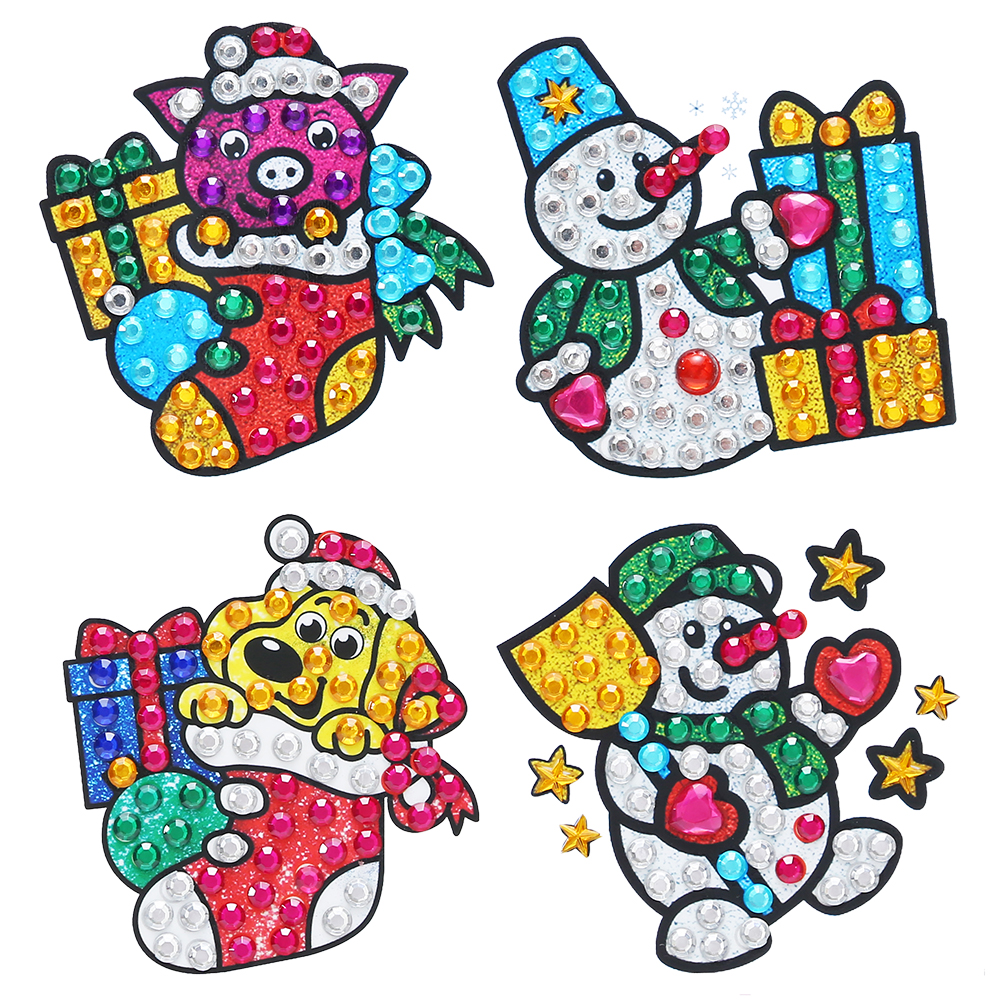 

4pcs Christmas - 5D DIY Craft Sticker, 501 Original