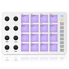 M-WAVE Wireless MIDI Controller Pads, Bluetooth Portable USB MIDI Controller with 16 MPC Drum Pads, 8 Assignable Knobs, Note Repeat, Full Level Buttons, Rechargeable battery (White Pad)