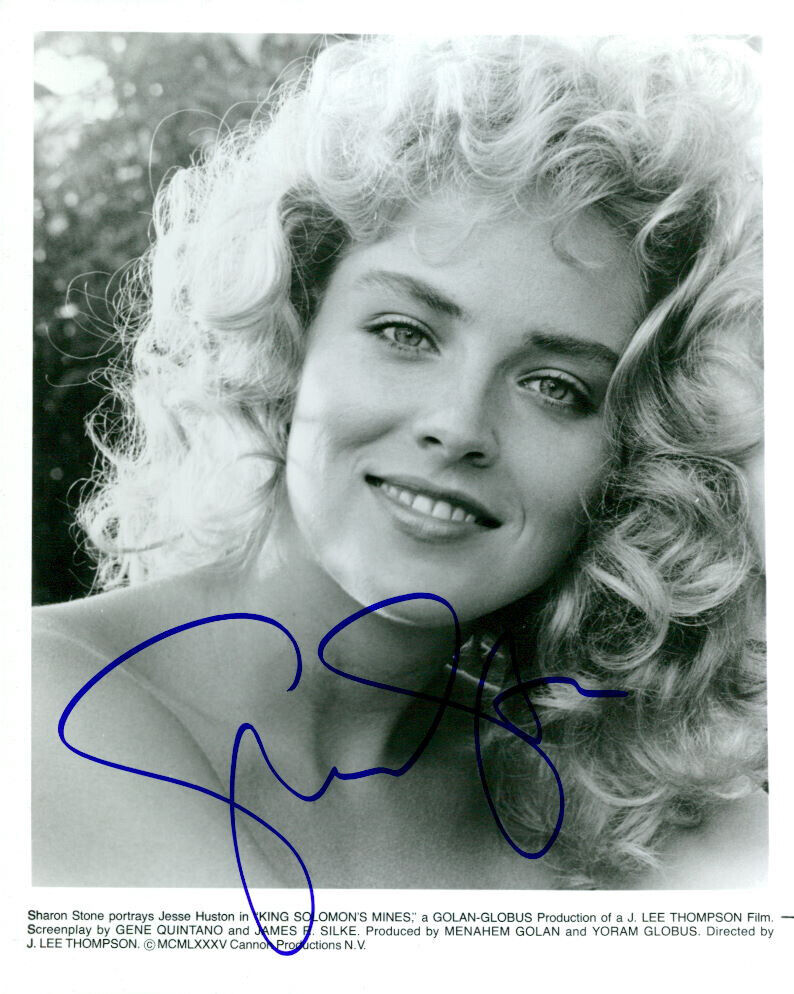 Sharon Stone Vintage still signed 8x10 Photo Poster painting