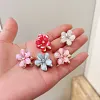 10PCS Colorful Crystal Flower Hair Claws