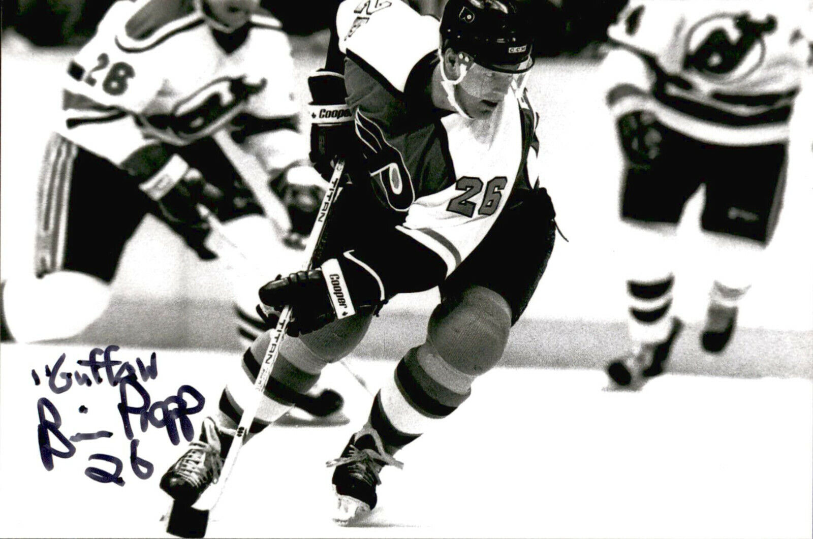 Brian Propp SIGNED 4x6 Photo Poster painting PHILADELPHIA FLYERS #3