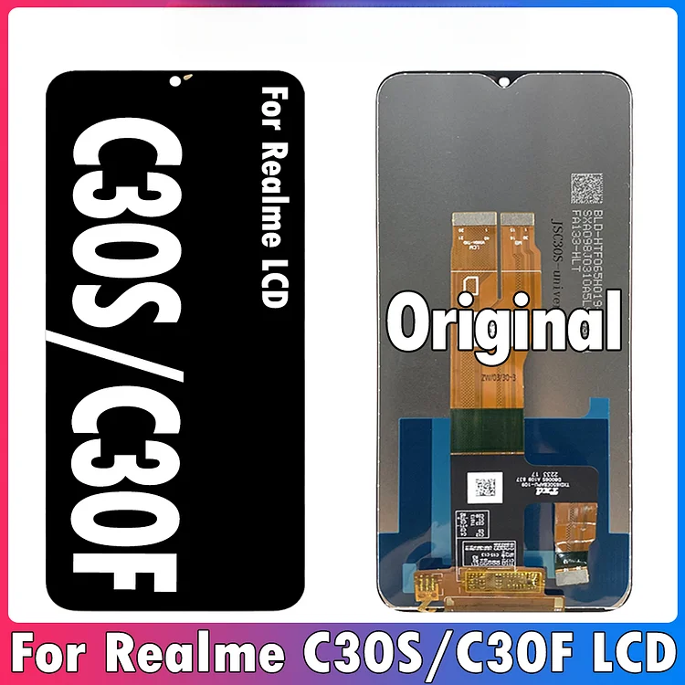 6.5" Original For OPPO Realme C30S LCD RMX3690 Display Touch Screen Digitizer Assembly For Realme C30F LCD Replace Repair