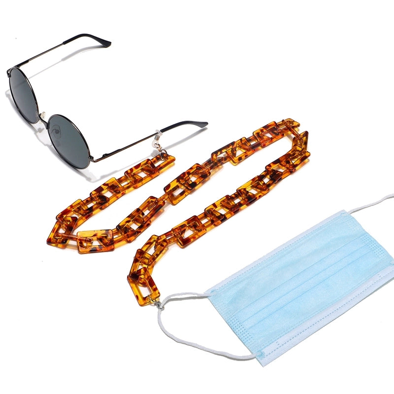 Simple Fashion Acrylic Leopard Pattern Glasses Chain