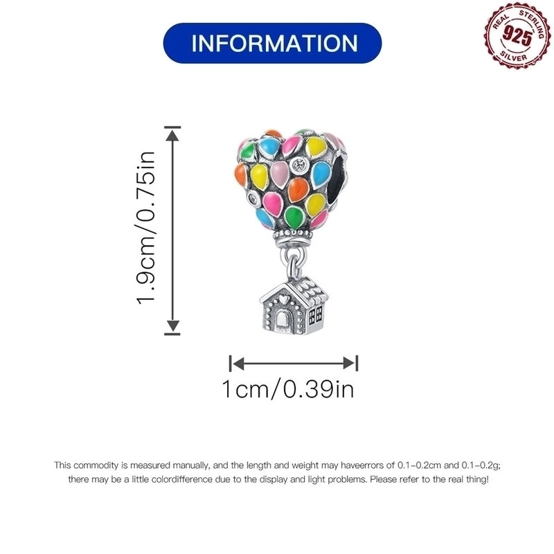 1 Piece 925 Sterling Silver Color Block Pendant Jewelry Accessories4