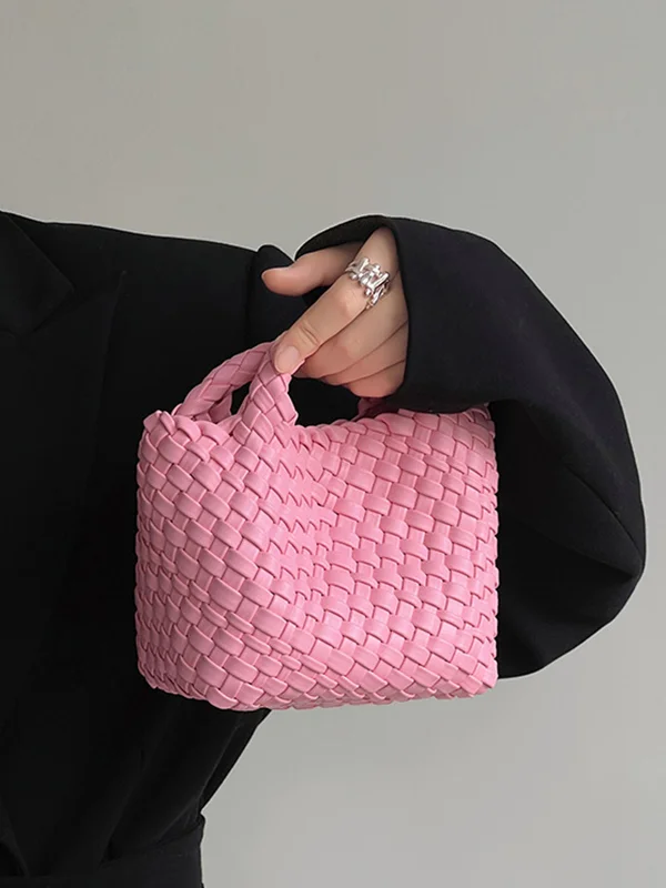 Solid Color Woven Bags Crossbody Bags Handbags