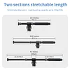 YT03 Camera Overhead Shooting Bracket Extension Rod SLR Mobile Phone Photography Integrated Horizontal Shooting Rod With 1/4 Inch And 3/8 Inch Screws, 360° Rotation, Multi-angle Photography, Load-Bearing Up To 33 Pounds