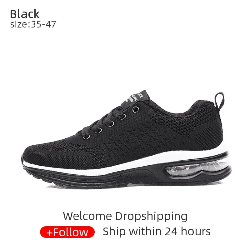 Air Cushion Sports Shoes 2021 New Unisex Fashion Running Men Sneakers Comfortable Breathable Mesh Casual Shoes for Women Men