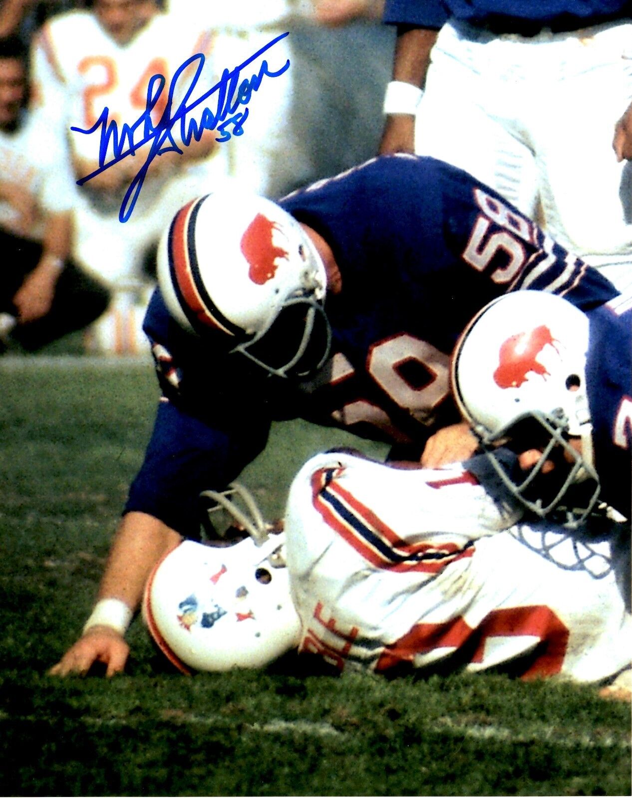 Autographed Mike Stratton Buffalo Bills 8x10 Photo Poster painting w/COA