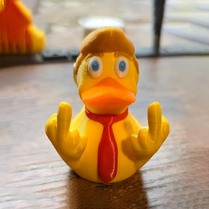 🤣Double Middle Finger Duck with Ear BandAid - tree - Codlins