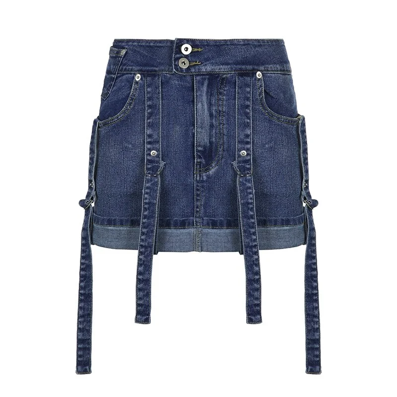 Y2k Skirts Summer Women Low Waist Mini Jean Skirt Streetwear Aesthetic Denim Short Skirt Summer Korean Harajuku