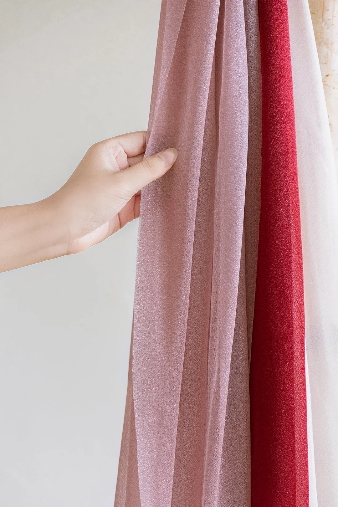 Sheer Wedding Arch Draping 30"w x 20ft  - Ombre Colors